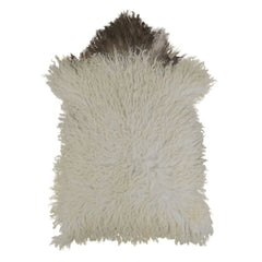 Blana naturala de oaie tibetana creata, XL (100-110 cm), culoare maro mix