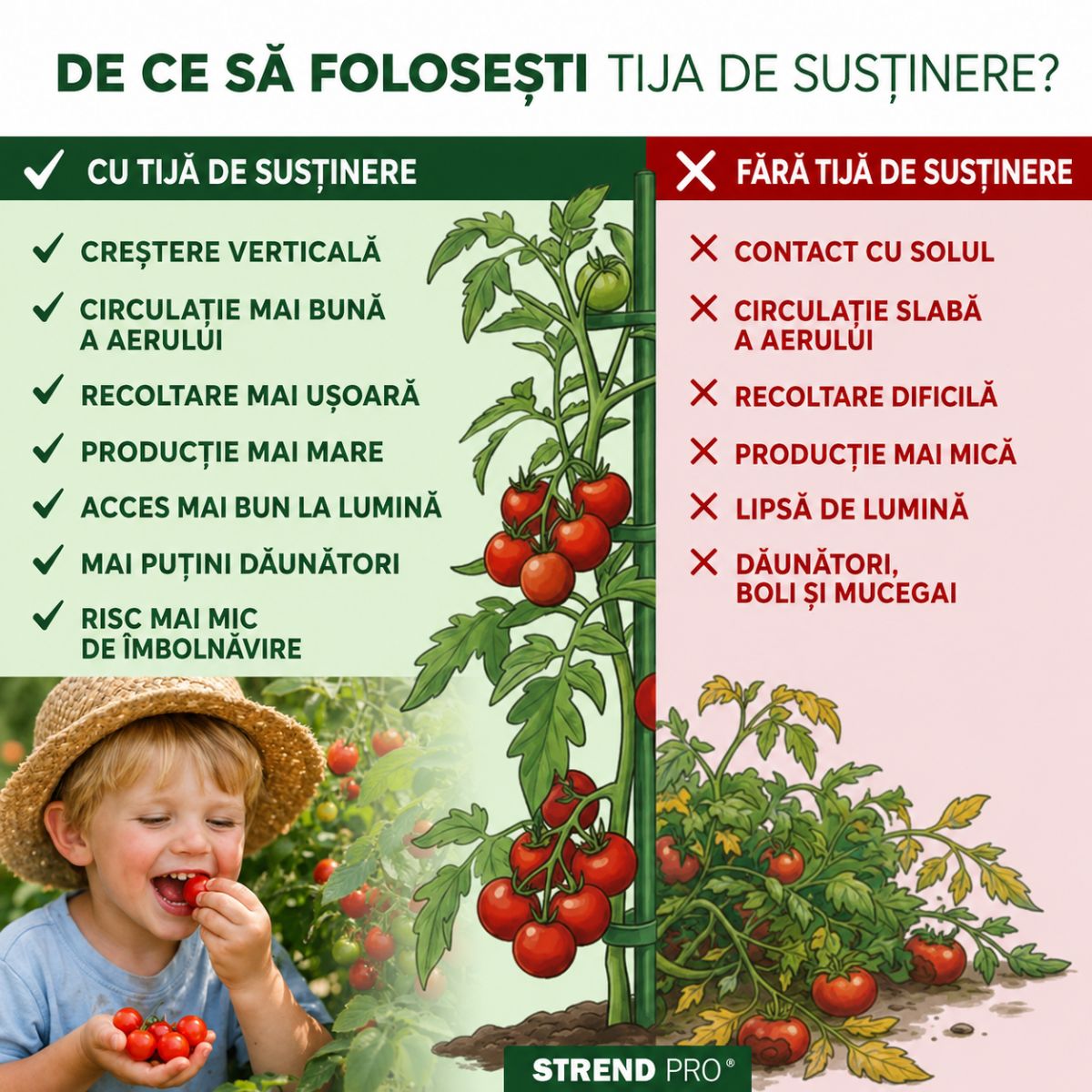 Tija pentru sustinere plante din fibra de sticla 120 cm inaltime, CountryYard S270, 5, hectarul.ro