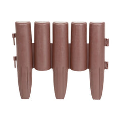 Set 8 borduri decorative din polipropilena de culoare maro inchis stabilizata UV, 27x24 cm
