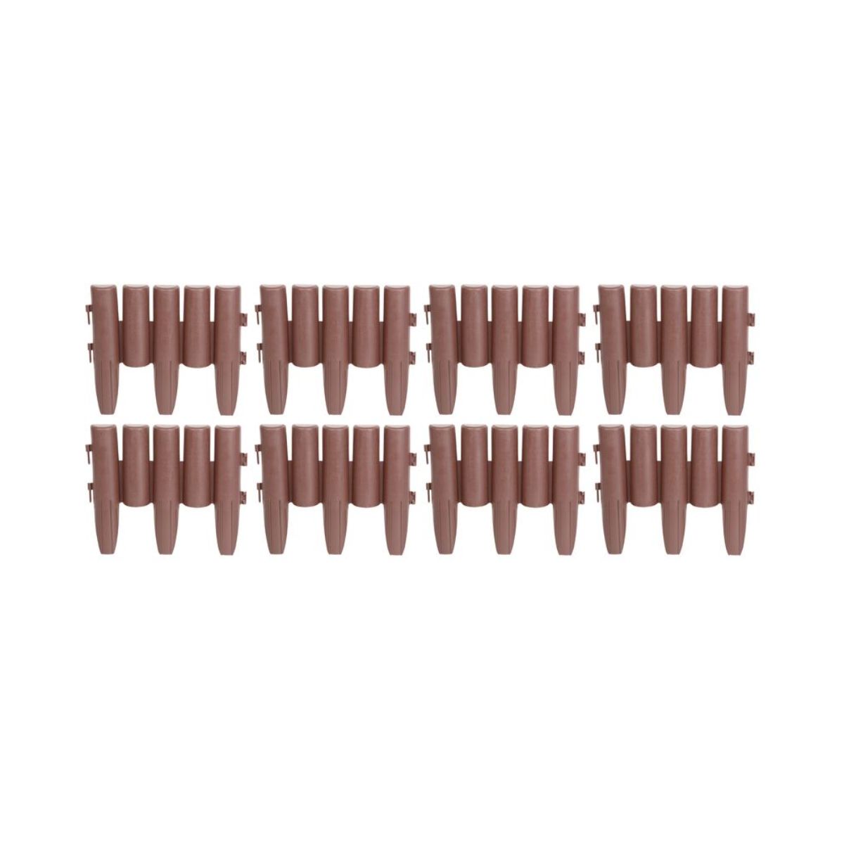 Set 8 borduri decorative din polipropilena de culoare maro inchis stabilizata UV, 27x24 cm, 5, hectarul.ro