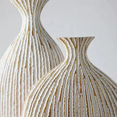Vaza alba din polirasina 34.5 cm Nature Wood Yazhi