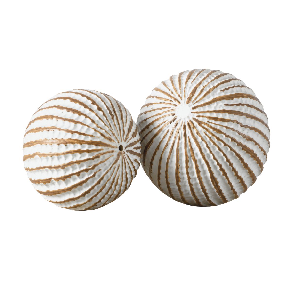 Decoratiune alba din polirasina 10 cm Nature Wood Yazhi, 4, hectarul.ro