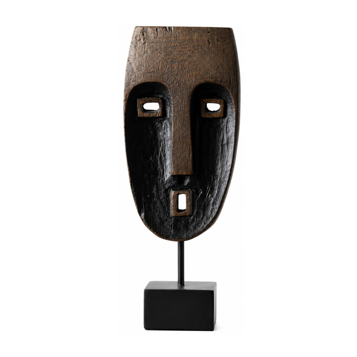 Decoratiune masca tribala maro din polirasina 42.5 cm Figurine Yazhi, 1, hectarul.ro