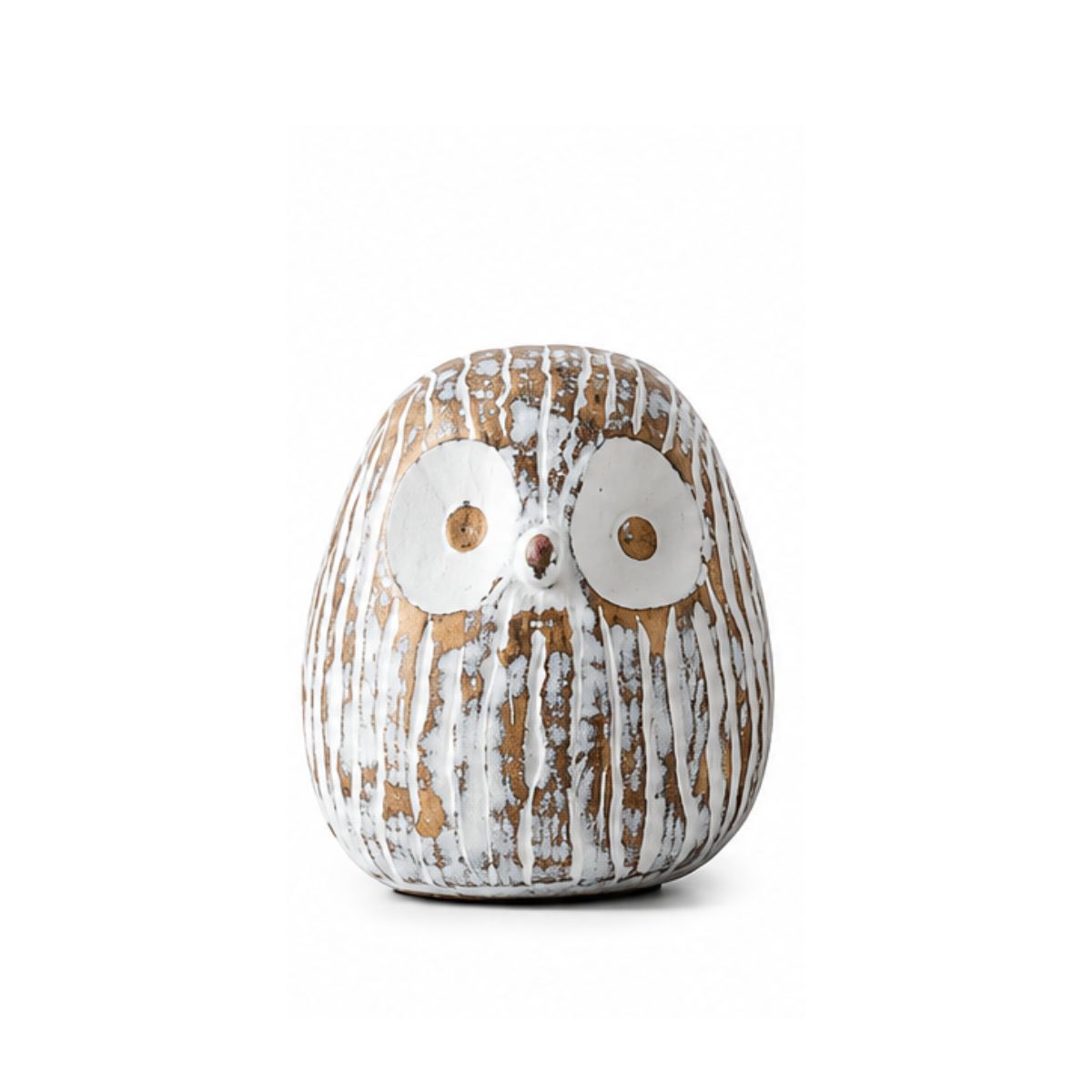 Decoratiune bufnita alba din polirasina 8 cm Tiny Animal Yazhi, 1, hectarul.ro