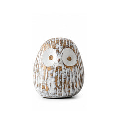 Decoratiune bufnita alba din polirasina 8 cm Tiny Animal Yazhi