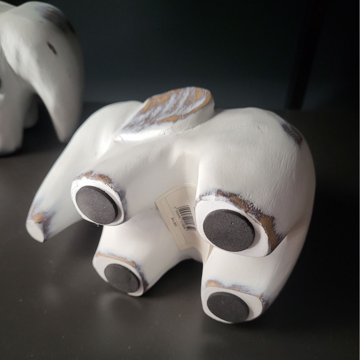 Decoratiune elefant alb din polirasina 11 cm Tiny Animal Yazhi, 4, hectarul.ro