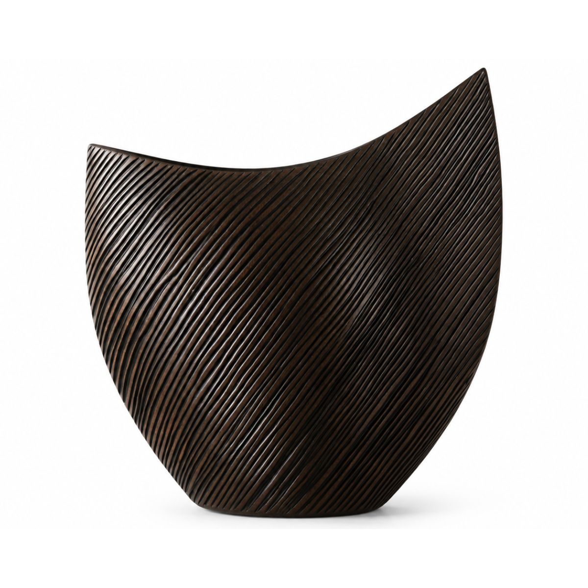 Vaza maro din polirasina 40.5 cm Straight Line Yazhi, 1, hectarul.ro