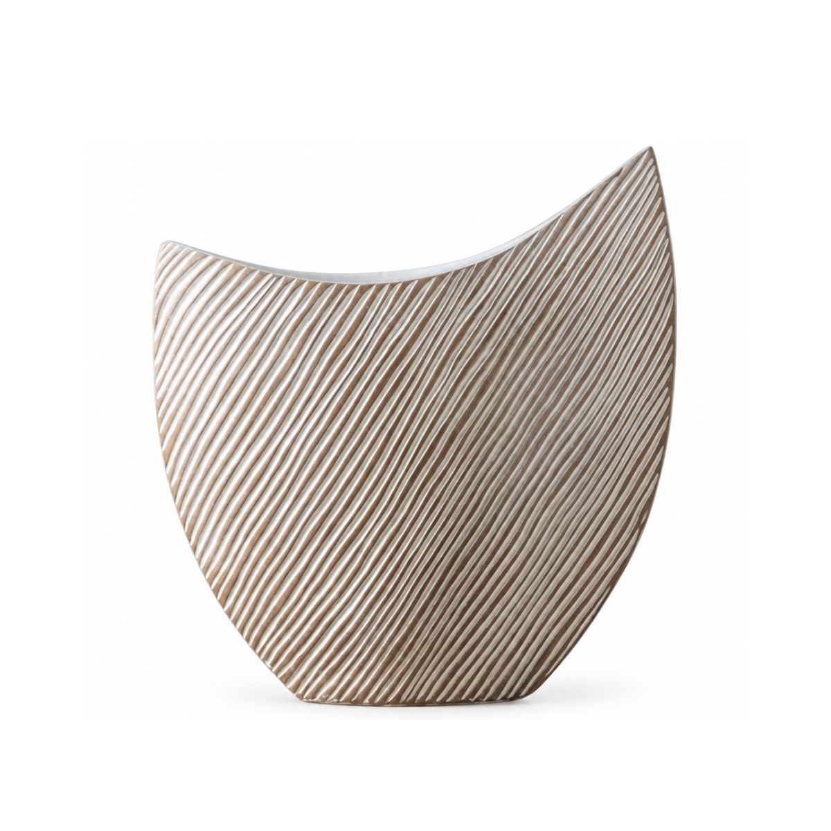 Vaza alba din polirasina 32 cm Straight Line Yazhi
