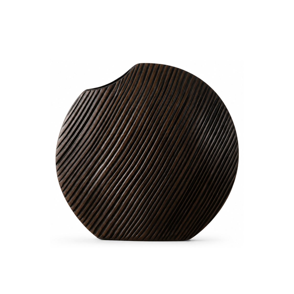 Vaza maro din polirasina 19.5 cm Straight Line Yazhi, 1, hectarul.ro