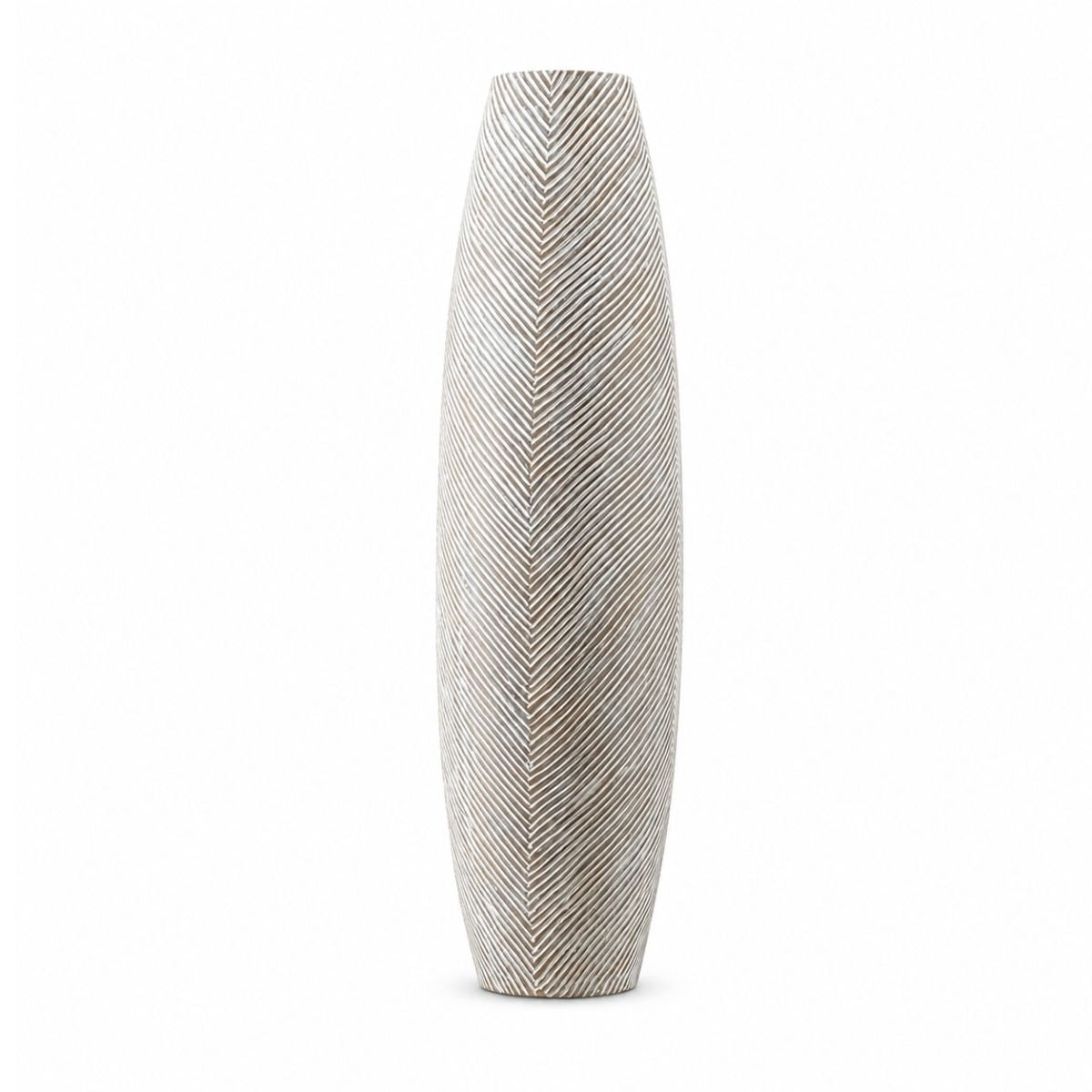 Vaza alba din polirasina 79.5 cm Straight Line Yazhi, 1, hectarul.ro