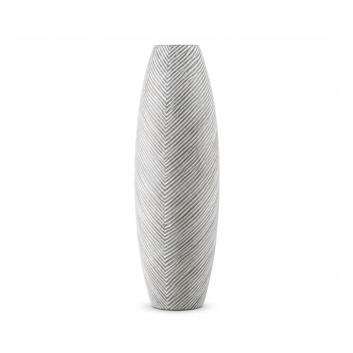 Vaza alba din polirasina 59.5 cm Straight Line Yazhi, 1, hectarul.ro