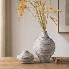 Vaza alba din polirasina 24 cm Straight Line Yazhi