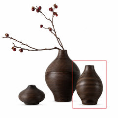Vaza maro din polirasina 17.5 cm Straight Line Yazhi