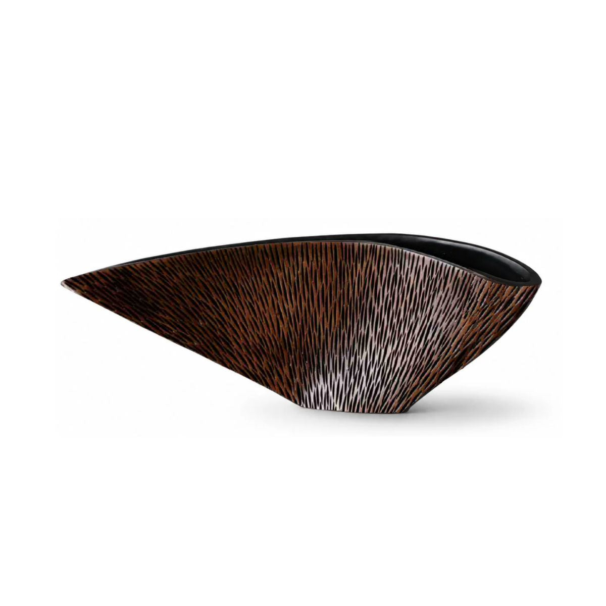 Vaza maro din polirasina 55.5 x 22 cm Imitate Wood Yazhi, 1, hectarul.ro