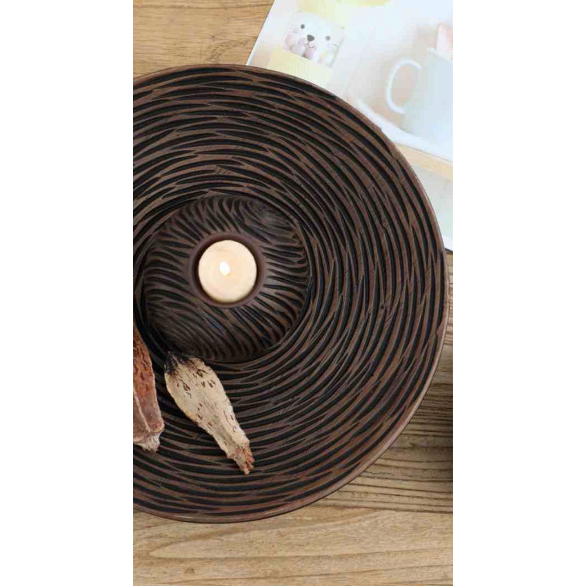 Platou decorativ din polirasina 29.5 cm Spiral Yazhi, 5, hectarul.ro