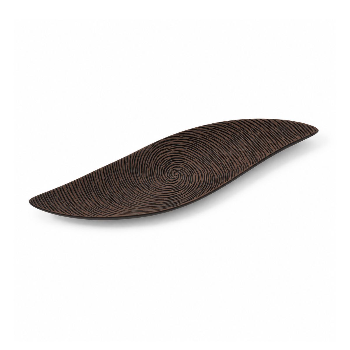 Platou decorativ maro din polirasina 45 cm Spiral Yazhi