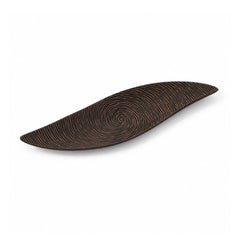 Platou decorativ maro din polirasina 45 cm Spiral Yazhi