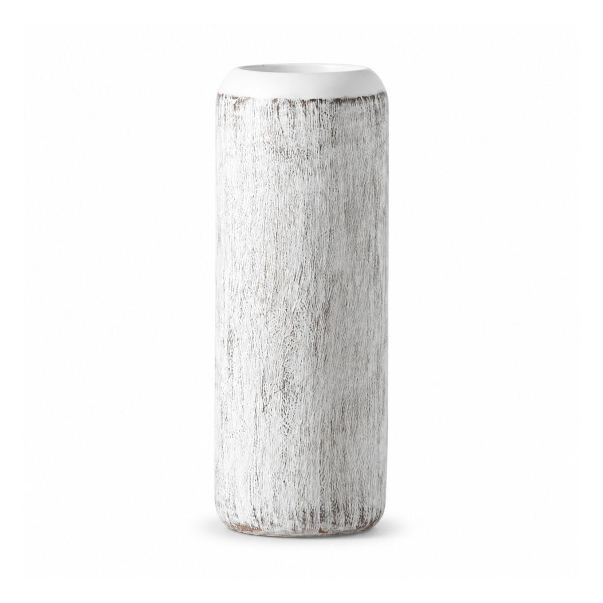 Vaza alba din polirasina 40 cm Nature Wood Yazhi, 1, hectarul.ro
