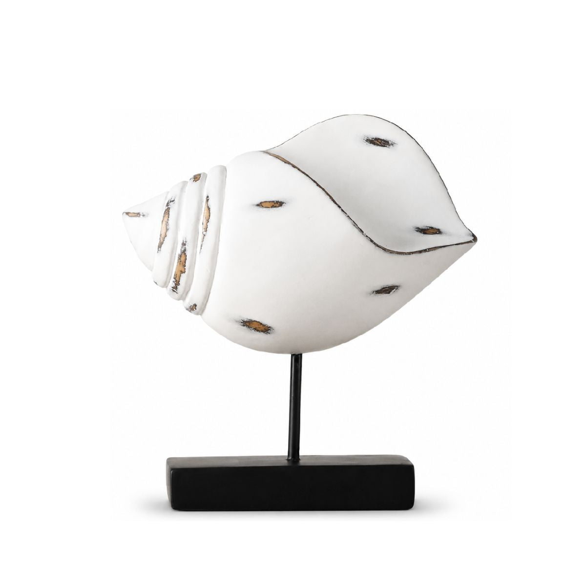 Decoratiune cochilie de melc alba din polirasina 22.5 cm Yazhi
