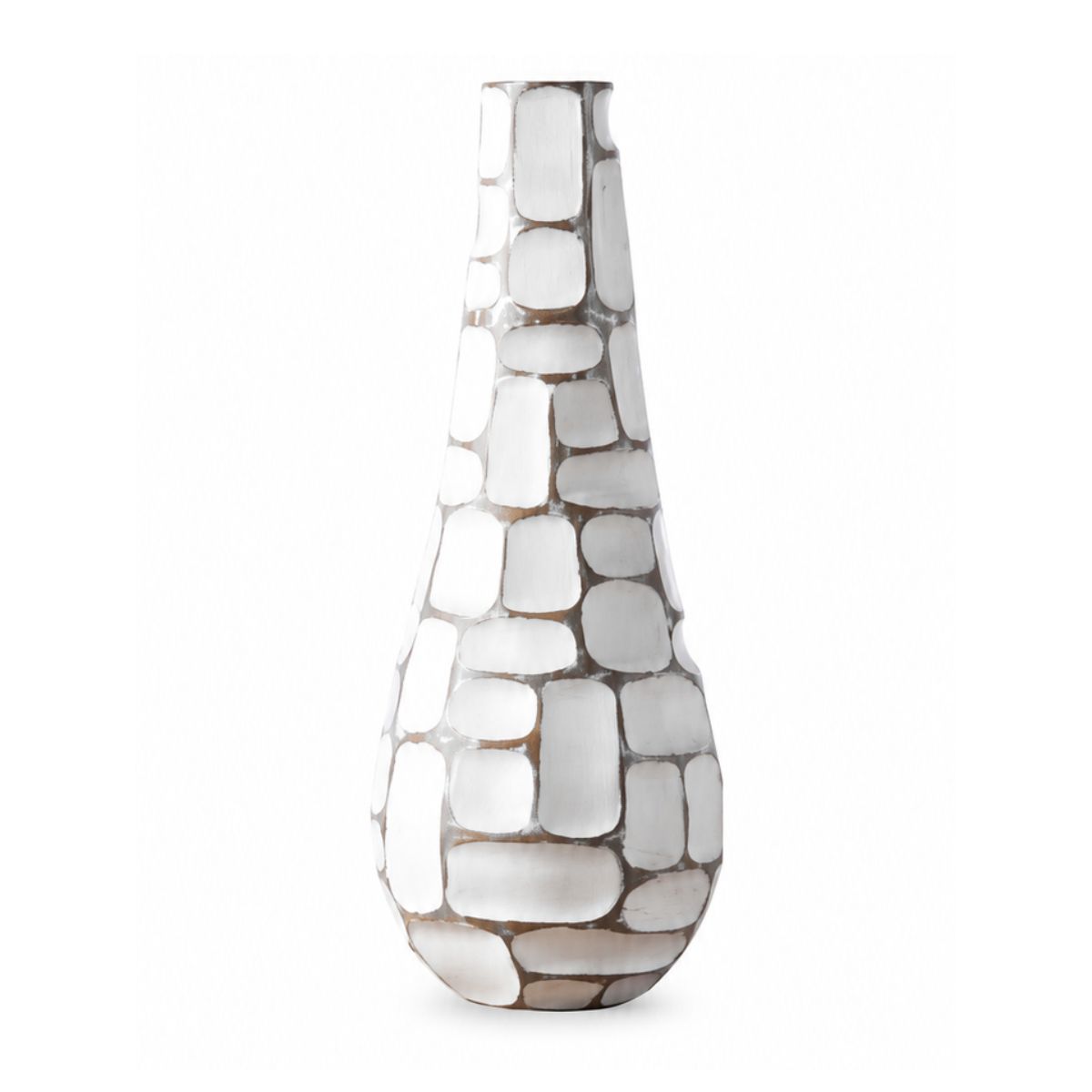 Vaza alba din polirasina 49.5 cm Geometry Yazhi, 1, hectarul.ro