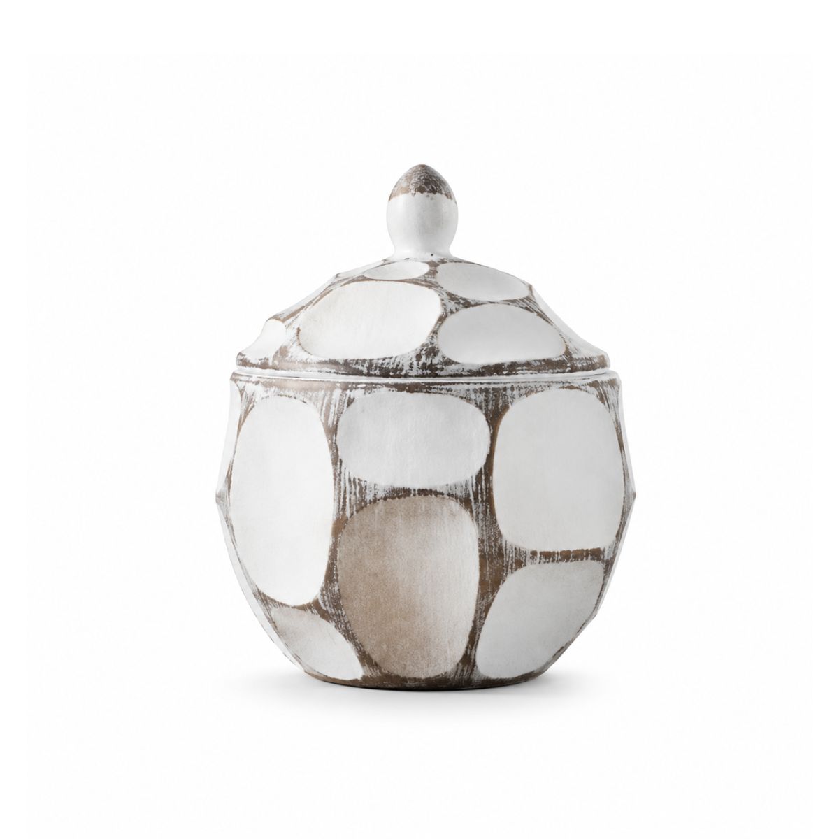 Recipient de depozitare alb din polirasina 14.5 cm Geometry Yazhi, 1, hectarul.ro