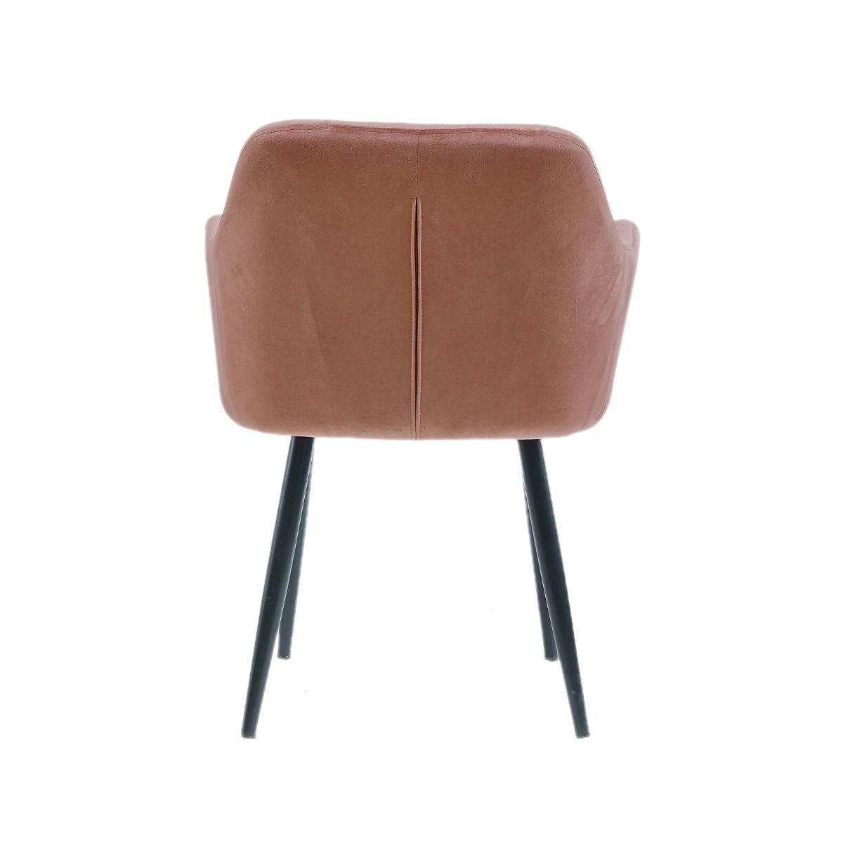Scaun tip fotoliu, roz prafuit, living/dining, tapiserie catifea, cadru metalic, fix, 56x56x84, Velvet