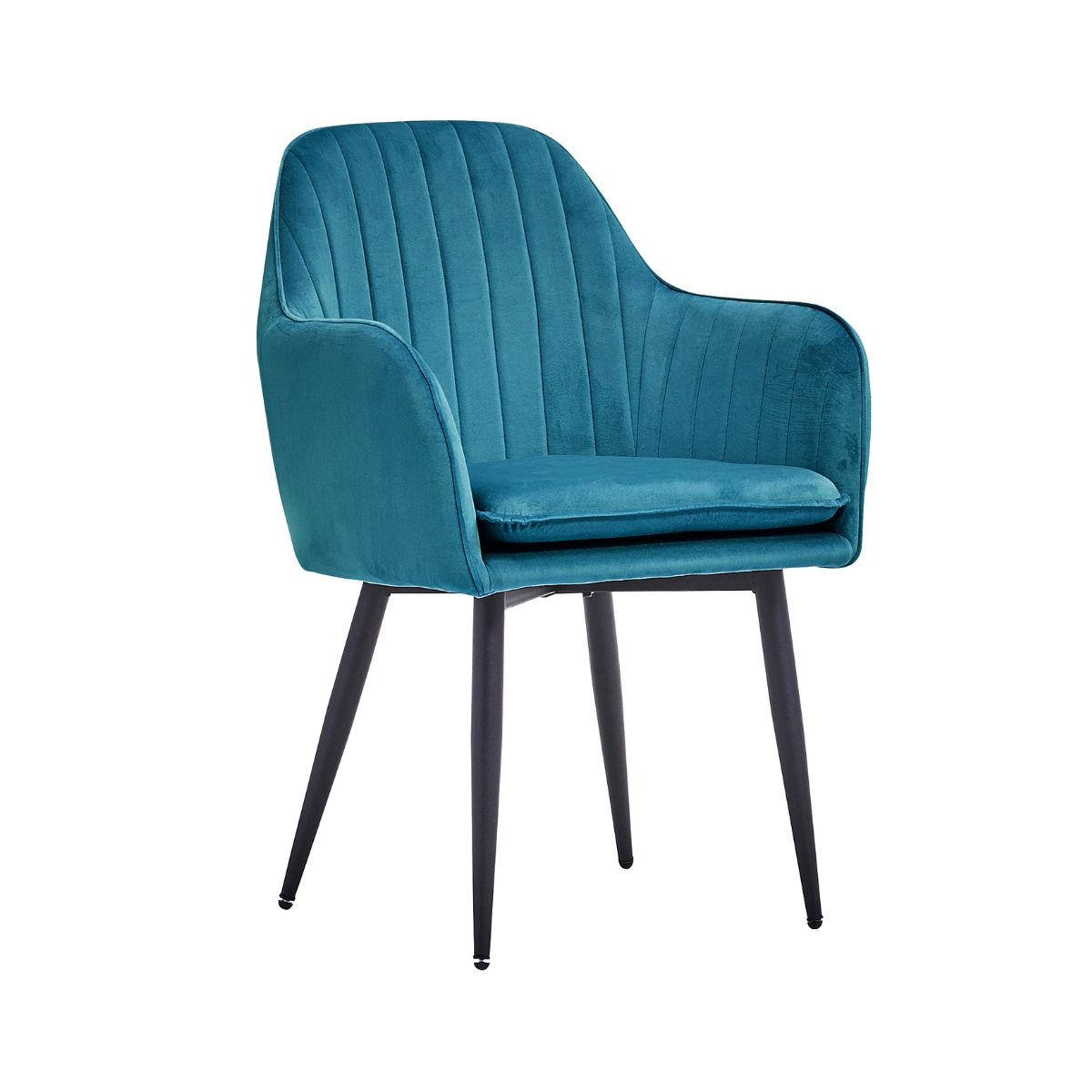 Scaun living/dining, verde inchis, tapiserie catifea, cadru metalic, Linea HARO, 1, hectarul.ro