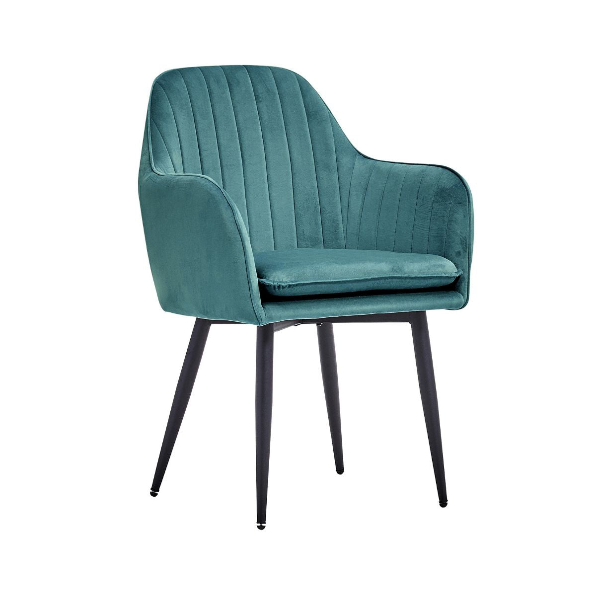 Scaun living/dining, verde inchis, tapiserie catifea, cadru metalic, Linea HARO