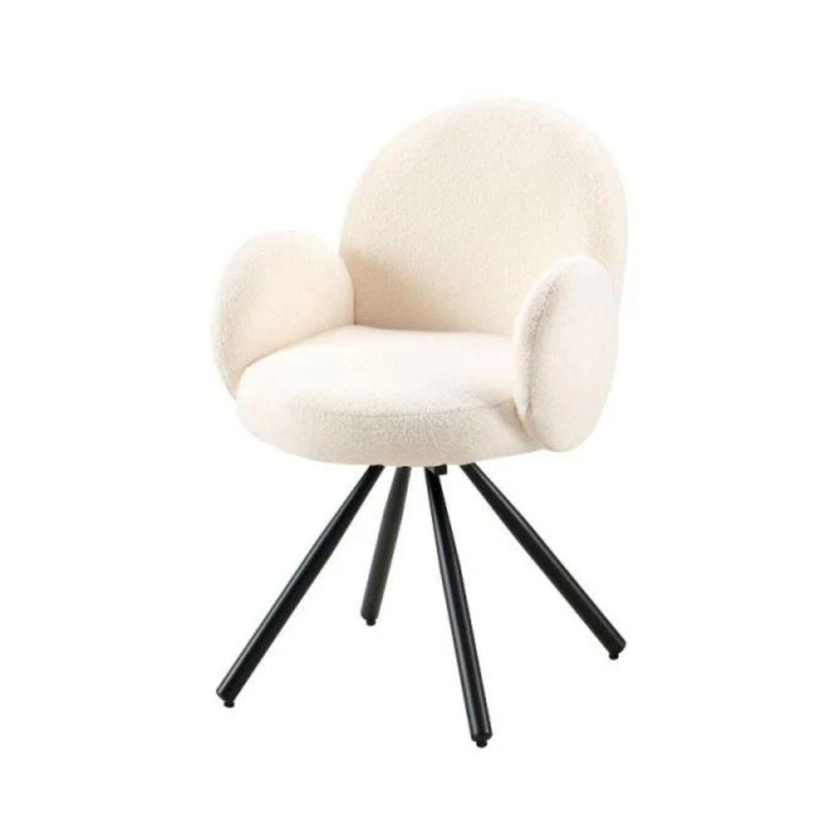 Pachet 3+1 Scaun rotativ crem Teddy DC-71