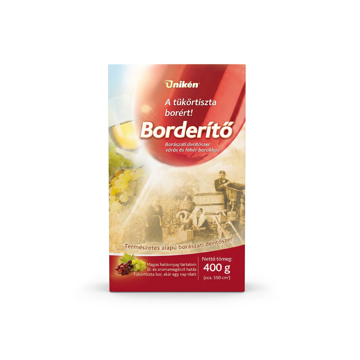 Limpezitor mineral pentru vin Unikén Borderítő 400 g pentru vin alb și roșu