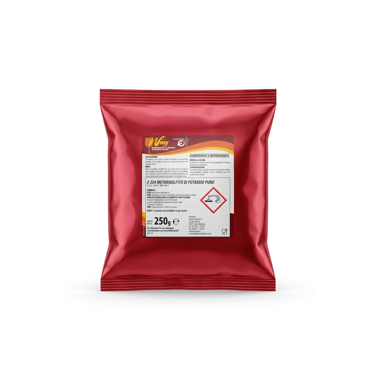 Metabisulfit de potasiu pur WINY Enartis 250 g pentru must și vin
