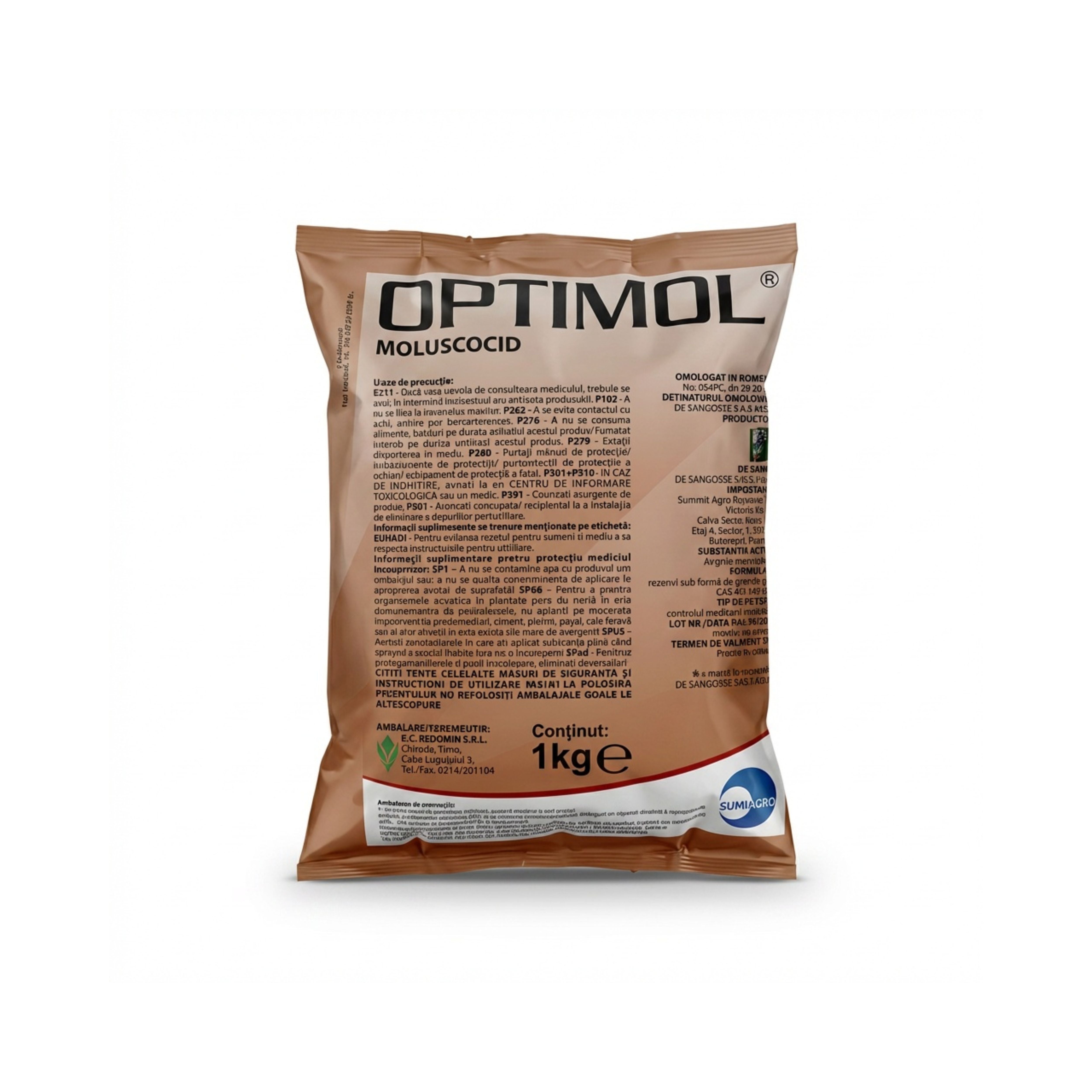 Insecticid granulat pentru melci Moluscocid Optimol, 1 Kg, 1, hectarul.ro