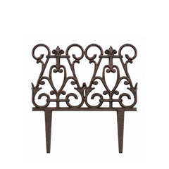 Gard decorativ ruginiu din otel turnat 26x27cm Victorian Esschert Design