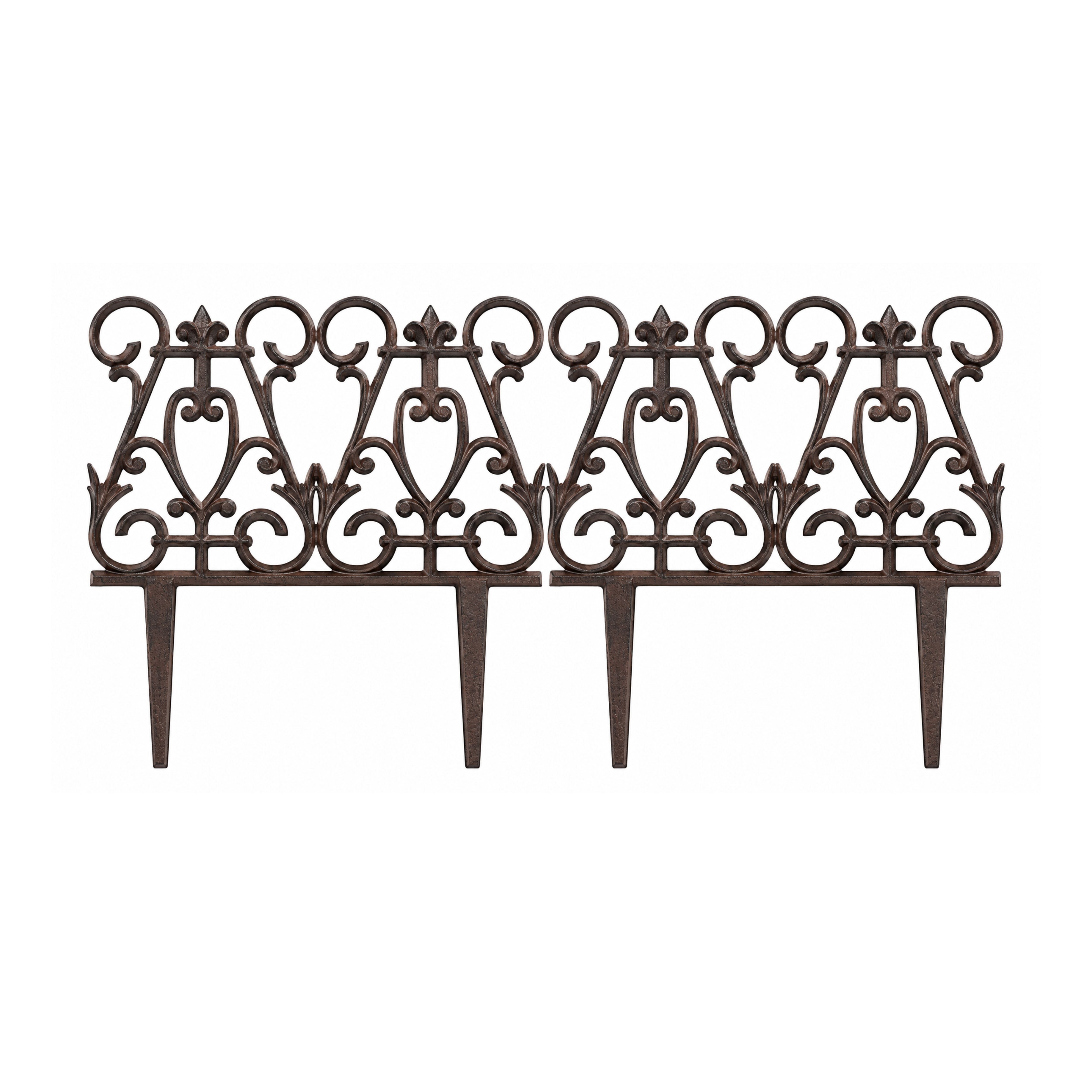 Gard decorativ ruginiu din otel turnat 26x27cm Victorian Esschert Design, 2, hectarul.ro