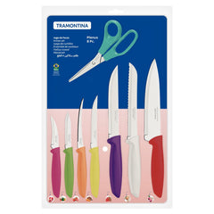 Set cutite si foarfeca din inox 8 piese Plenus Tramontina