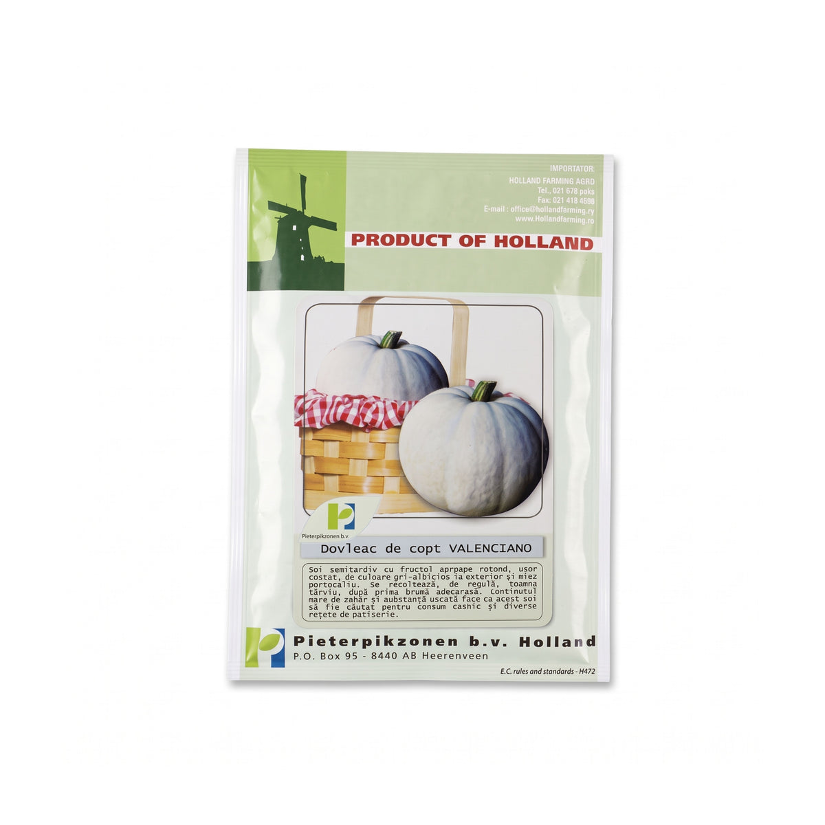 Semințe dovleac de copt Valenciano Pop Vriend Seeds 10 g, dovleac gri cu miez portocaliu