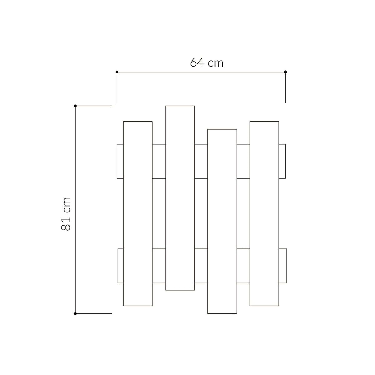 Cuier negru din PAL melaminat 64x81 cm Wave Decortie, 7, hectarul.ro