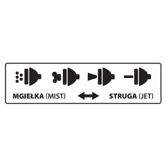 Pistol simplu pentru stropit reglabil FIBERGLASS TRIGGER CONTROL 1/2''