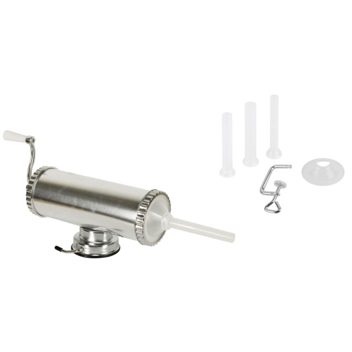 Aparat pentru umplut carnati, din inox, orizontal, 2.50 kg, Grunberg GR746, 2, hectarul.ro