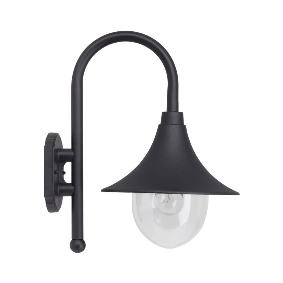Aplica neagra din aluminiu si plastic Berna Brilliant