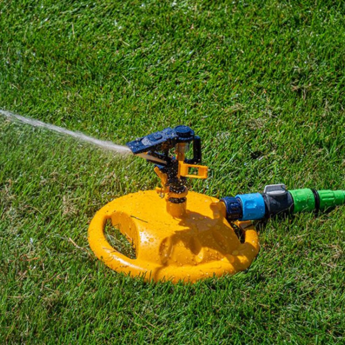 Aspersor de gradina cu bataie ( impuls)  si baza Strend Pro DY6012 din PVC