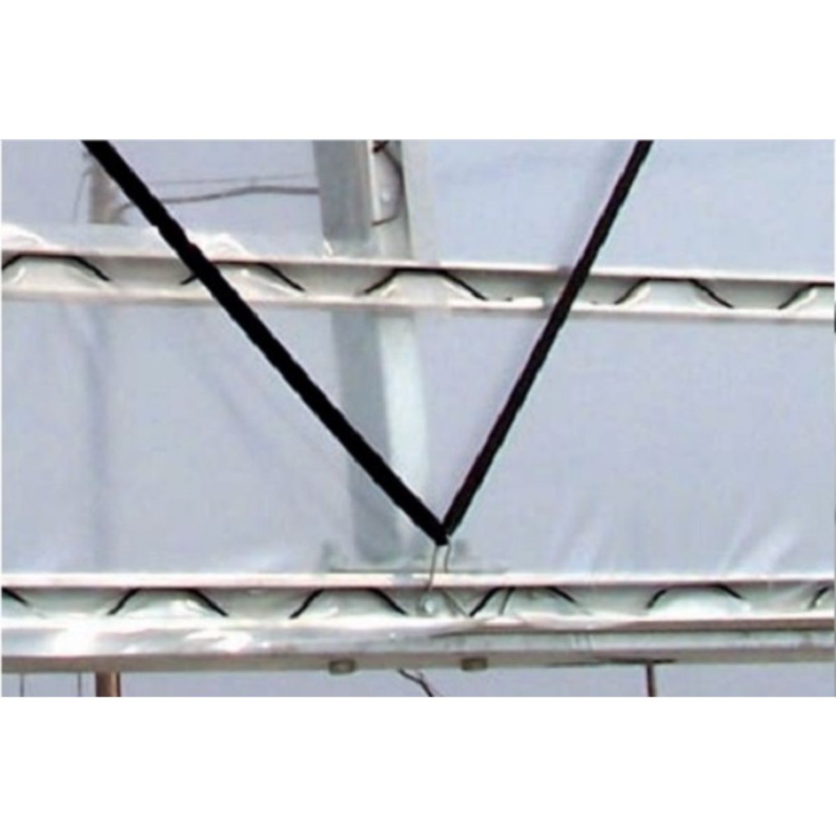 Bagheta metalica pentru prinderea foliei de solar, 2,4 metri, cu sarma plastifiata, set 10+12 (24 ML)