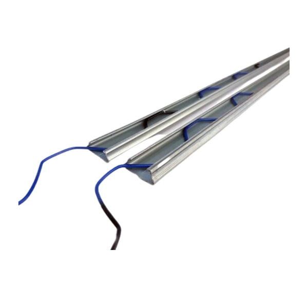 Baghetă metalică HECTARUL pentru prinderea foliei de solar, 2,4 m, cu sârmă plastifiată, set 10+12 / 24 m liniari