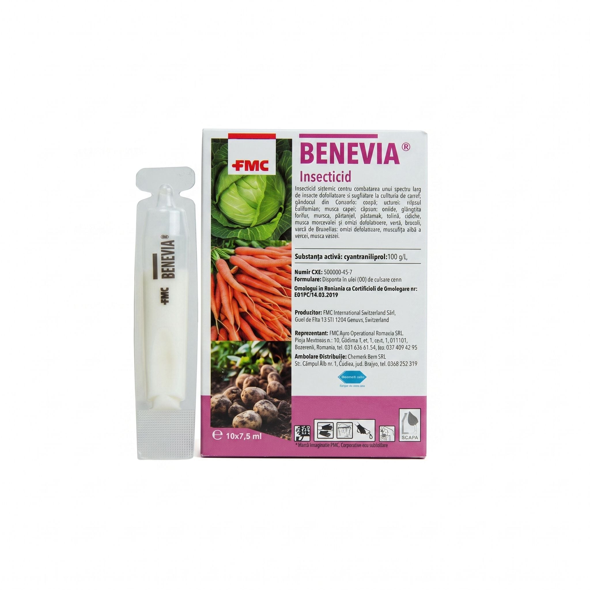 Benevia 10 ml insecticid cu ciantraniliprol pentru gândacul din Colorado, trips, omizi și musculița albă, 1, hectarul.ro