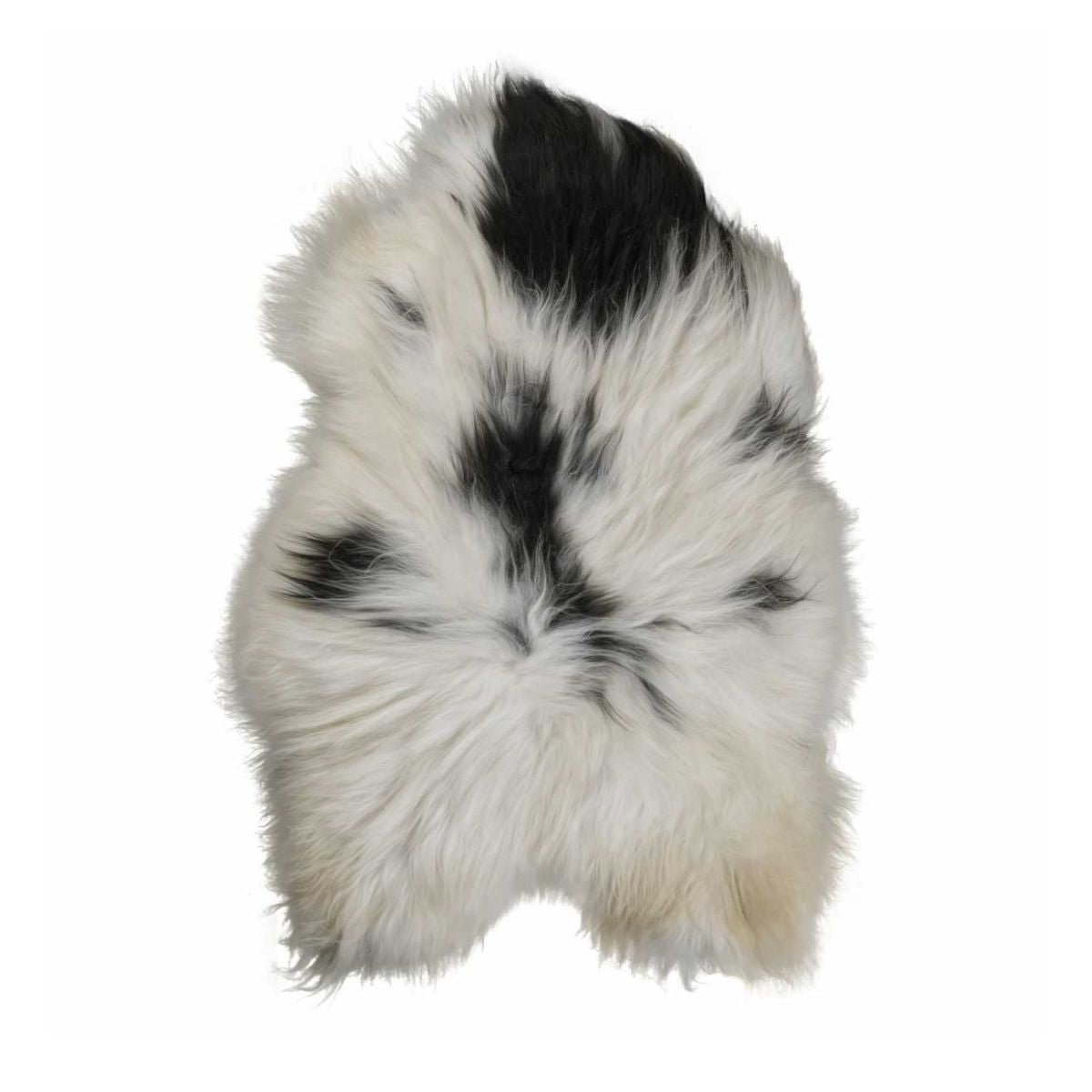 Blana naturala de oaie islandeza, 110x80 cm, culoare alb-negru patat, 1, hectarul.ro