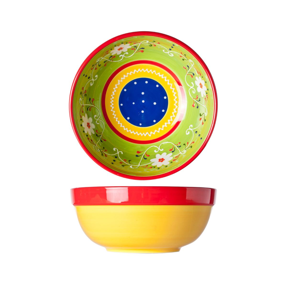 Bol ceramic verde/multi Ø23 cm Sombrero Cosy&Trendy, 1, hectarul.ro