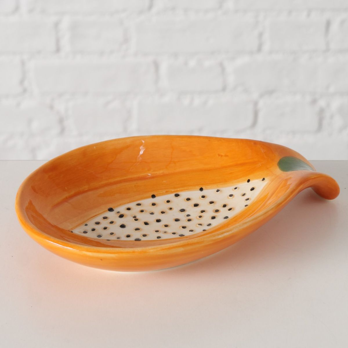 Bol de servire portocaliu din ceramica 15,5 x 10 cm Papaya Boltze, 4, hectarul.ro