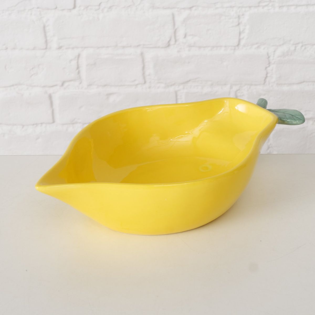 Bol galben ceramic 30 x 18 cm Zitronella Boltze, 2, hectarul.ro