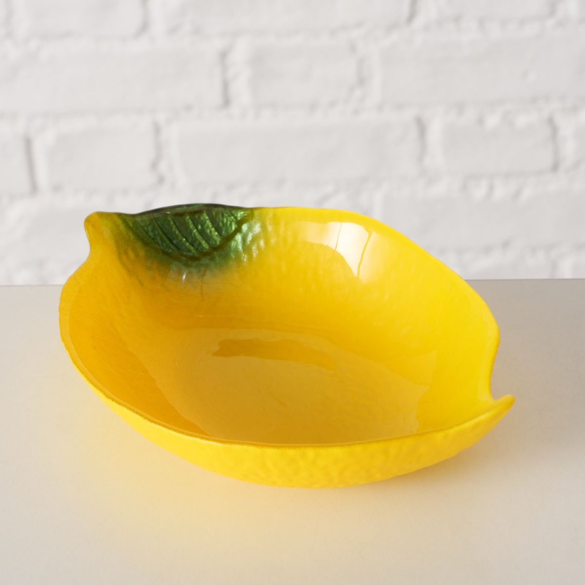 Bol galben/verde 16,5x11 cm, 450 ml, Limone Boltze design lamaie, 5, hectarul.ro