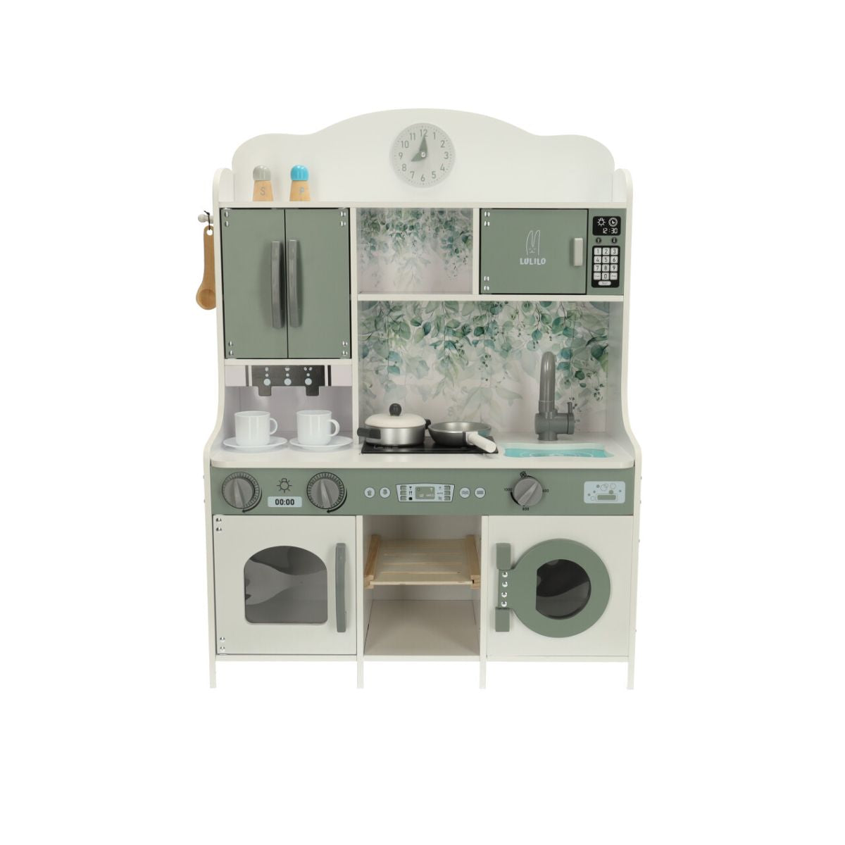 Bucatarie din lemn pentru copii cu accesorii si espressor, LULILO SALIKO, 2, hectarul.ro